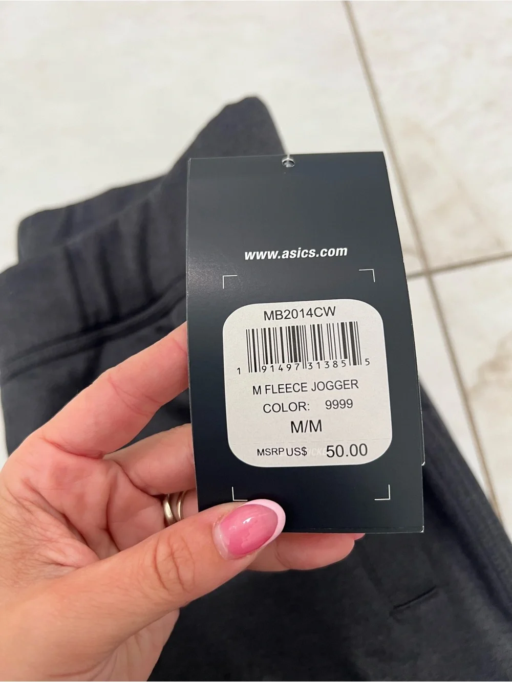 NWT ASICS Gray Athletic Sweatpants Size Medium $50